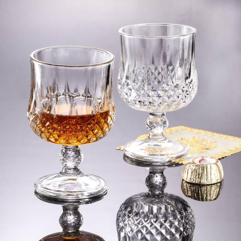 UPSCALE TRADERS 2 Wine & Whisky Glass Glass Wine Glass(200 ml, Glass, White)