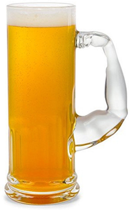 Joy2u GLASS Glass Beer Glass(600 ml, Glass, Clear)