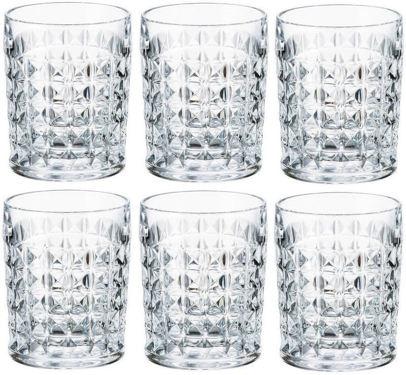 otak (Pack of 6)  Lead-Free Whiskey & Wine Glasses Set Standard Perfect for Serving Glass Set Whisky Glass(250 ml, Glass, Clear)