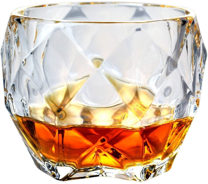 OWCS (Pack of 4) Whisky Glass Crystal Imported , Scotch Glass tumblers(PACK OF 4, 350ML) Glass Set Whisky Glass(350 ml, Glass, Clear)
