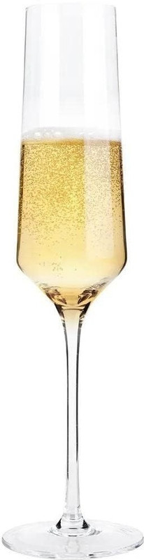 Rosefinch Champagne Glass Crystal Long Champ Flute Shape Imperial Wine (Pack Of 1) Glass Wine Glass(250 ml, Glass, Clear)