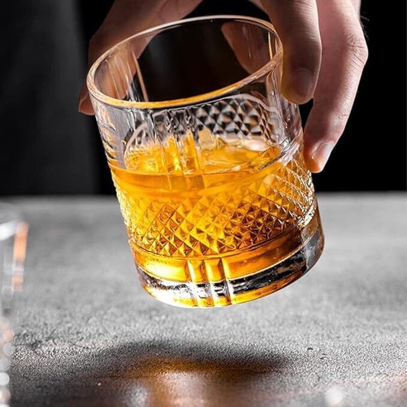 Coozico T- crystal bealt whisky glass 300ml 1 pcs_42 Glass Set Whisky Glass(300 ml, Glass, Clear)