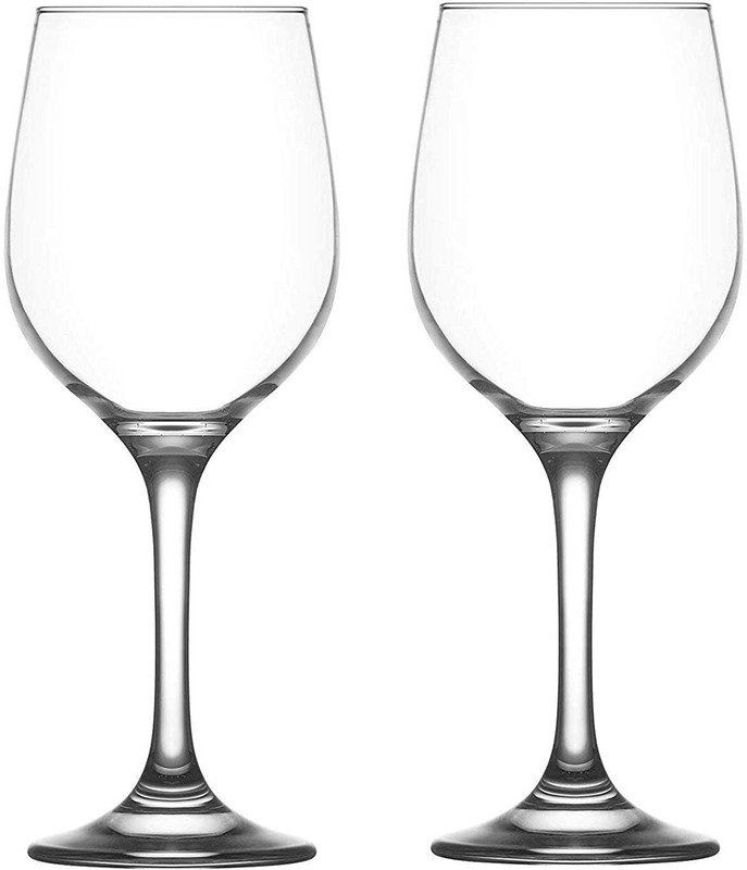 Mynxe (Pack of 2) Couple Glass Wine Glasses Set Of 2 Glass Wine Glass(310 ml, Glass, Clear)
