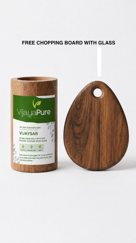 earthywoods Vijaysar Wood Glass for sugar management Glass Water/Juice Glass(250 ml, Wood, Brown)