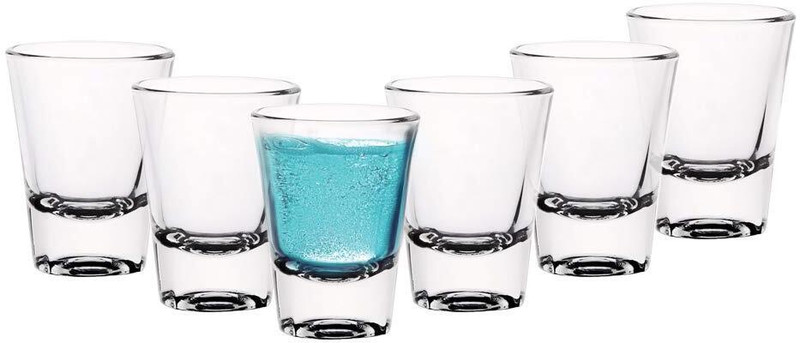 Tap2kaart (Pack of 6) ShotGlass Cocktail Beer Vodka,Wine,Liquor,Bar,Club,Cocktail,Tequila Glass Set Shot Glass(40 ml, Glass, Clear)