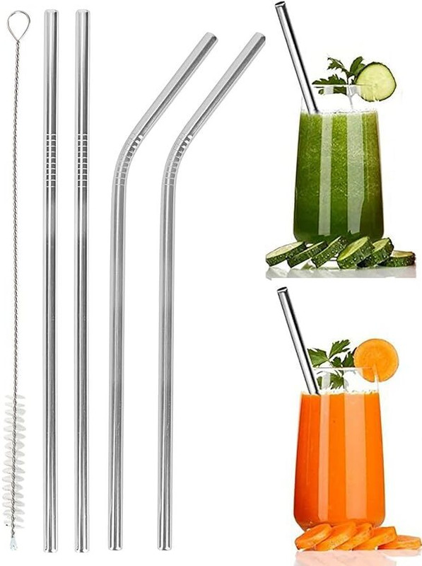 Padmanabhaay Steel Straw Drinking Stainless Steel 8.5 cm Stirrer(Silver Pack of 1)