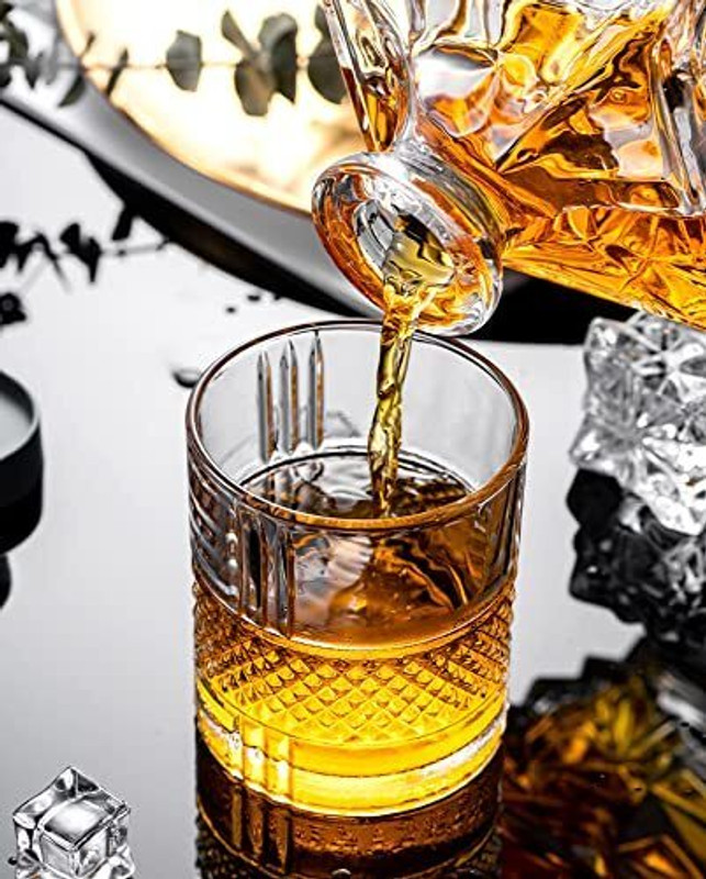 Coozico Glasses Whiskey Scotch, Wine, Juice, Water, Parties, Bar glass (300 ml) Glass Whisky Glass(300 ml, Glass, Clear)