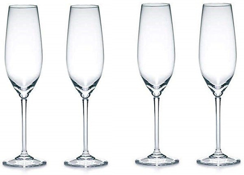 Tap2kaart (Pack of 6) Crystal Wine Glass,Champagne Flute Glass,Wine Glass,Clear (PACK OF 6 ) Glass Set Champagne Glass(170 ml, Glass, Clear)