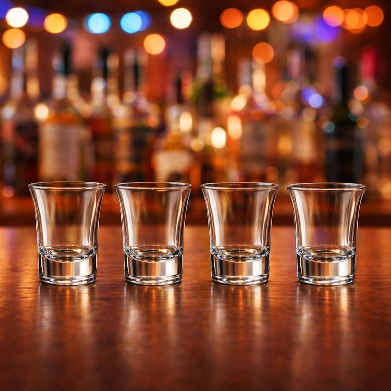 OGGN (Pack of 4) KT-71134 Glass Set Shot Glass(30 ml, Glass, Clear)