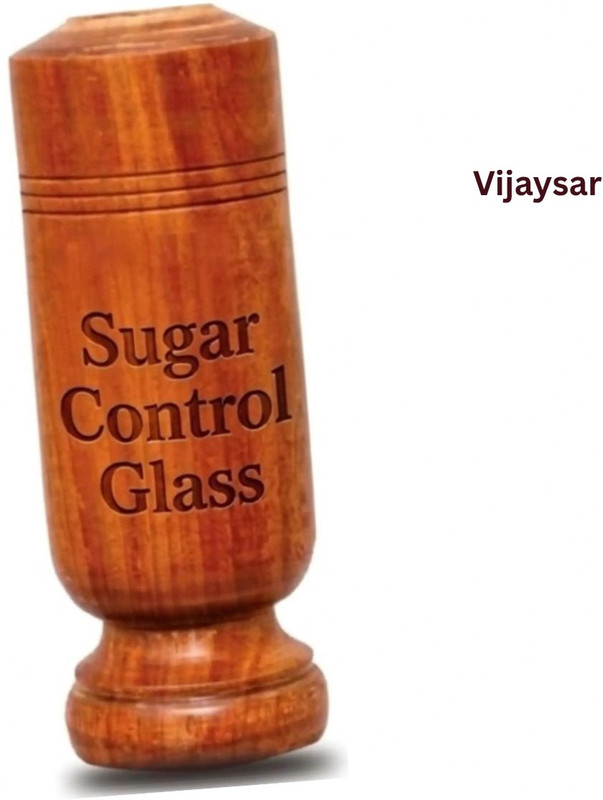 aaapremises Vijaysar Wooden, Tumbler Ayurvedic Wood Glass Glass Water/Juice Glass(100 ml, Wood, Brown)