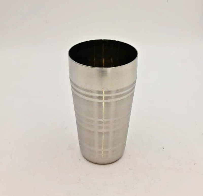 SHLINCO GS2 Glass Water/Juice Glass(700 ml, Steel, Silver)