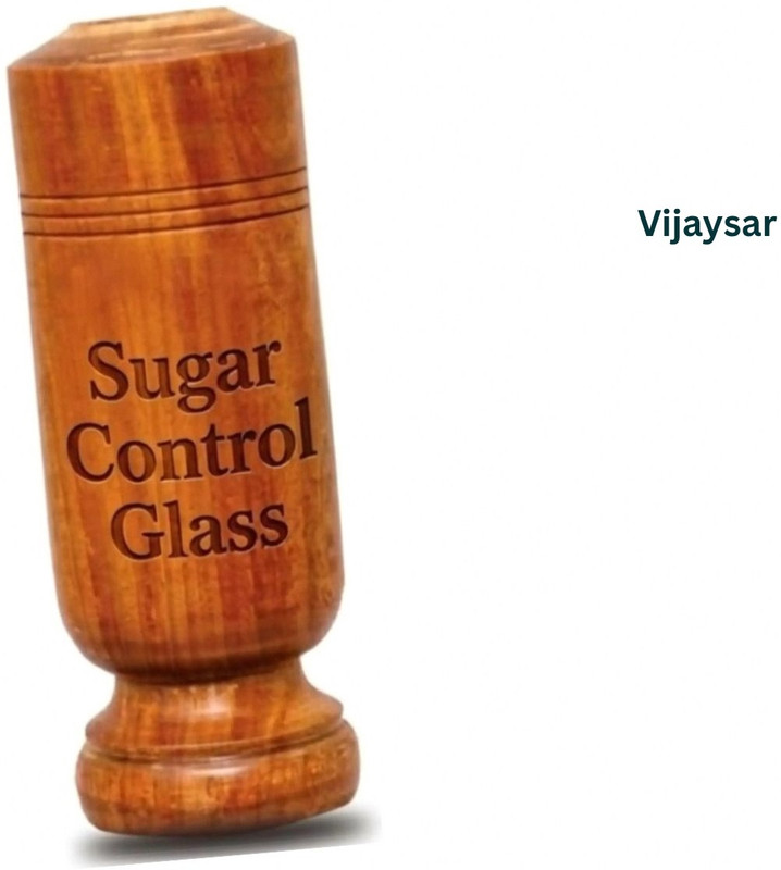 VIJYASAR Vijaysar Drinking Glass | Advanced Natural Drinking Wellness System - Ideal Glass Water/Juice Glass(100 ml, Wood, Brown)