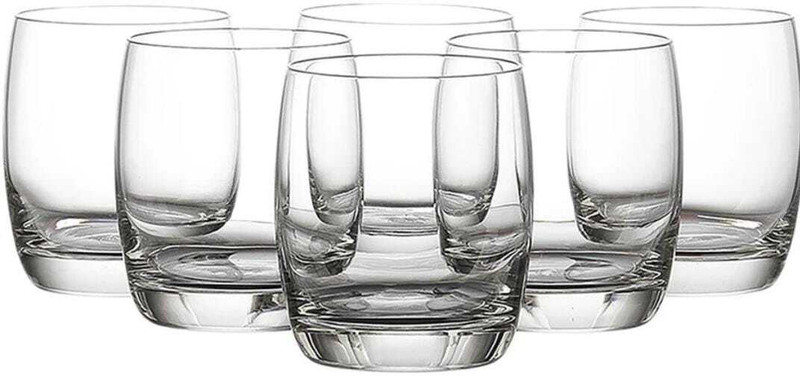 MITANSH ENTERPRISH (Pack of 6) Glass For Drinking Water, Juice, Cocktail Glass Set Whisky Glass(300 ml, Glass, Clear)