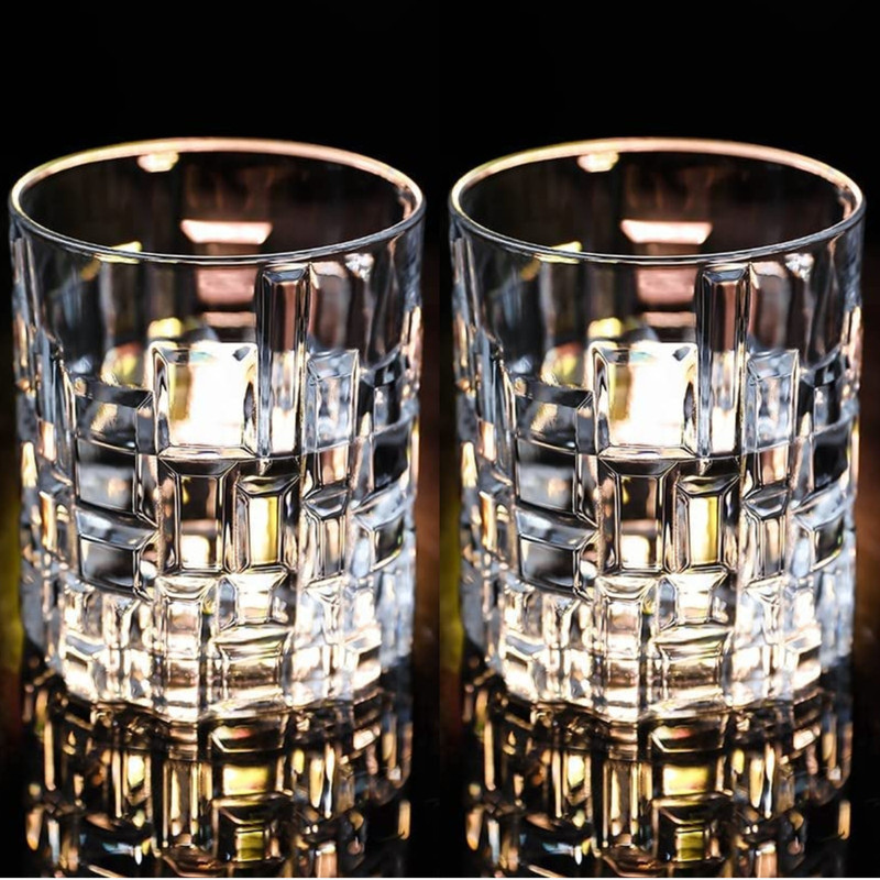 okechuku (Pack of 2) ok Premium Glasses Scokch, Wine, Juice, Water, Parties, Bar, Restaurant Glass Whisky Glass(300 ml, Glass, Clear)