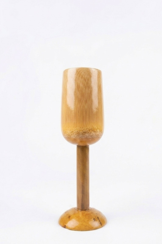 Elite corner BAM-06 Glass Champagne Glass(200 ml, Wood, Brown)