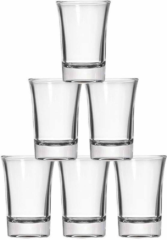 JIGSHTIAL (Pack of 6) ub-short glass 6 pcs Glass Set Shot Glass(40 ml, Glass, Clear)