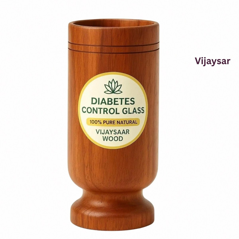 VIJYASAR Herbal Detox Tumbler | Refined Everyday Wooden Glass Usage Version - Promotes Glass Water/Juice Glass(100 ml, Wood, Brown)