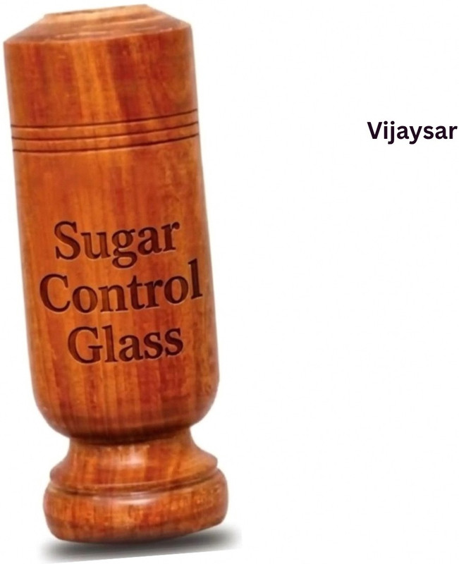 Vijaysar Wooden Glass | Wooden Glass For Sugar Patient | Advanced Natural Drinking Glass Water/Juice Glass(100 ml, Wood, Brown)
