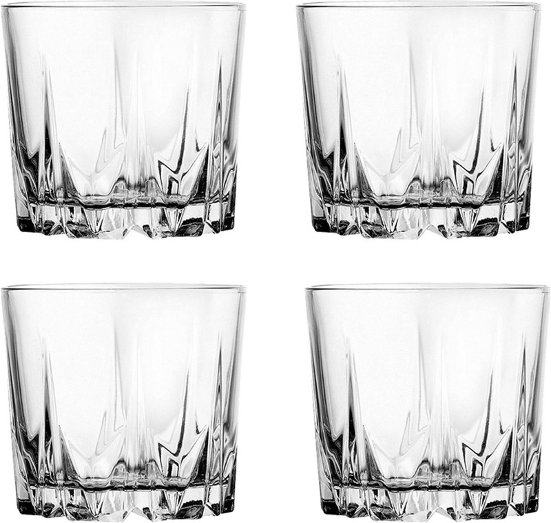 PASABAHCE (Pack of 4) 52885 Glass Set Whisky Glass(295 ml, Glass, Clear)