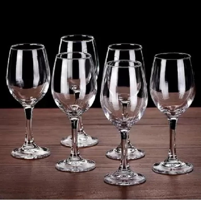 MOOZICO (Pack of 6) Wine Glass - Ideal for White or Red Wine Party Glass, Whisky Glass, Clear Glass, Wine Glass - Ideal for Party Glass, Whisky Glass, Clear Glass Glass Set 420 ML ( PACKOF 6 ) Glass Set Wine Glass(420 ml, Glass, Clear)