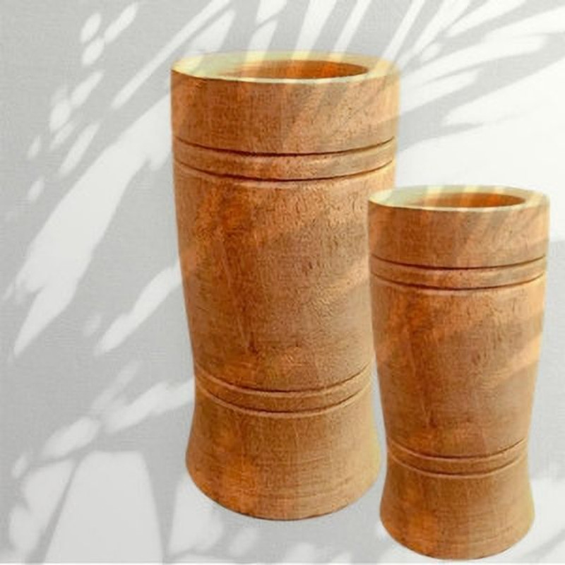 DEVENDRA ONLINE JAMIN GLASS PACK OF - 2 Glass Water/Juice Glass(100 ml, Wood, Brown)