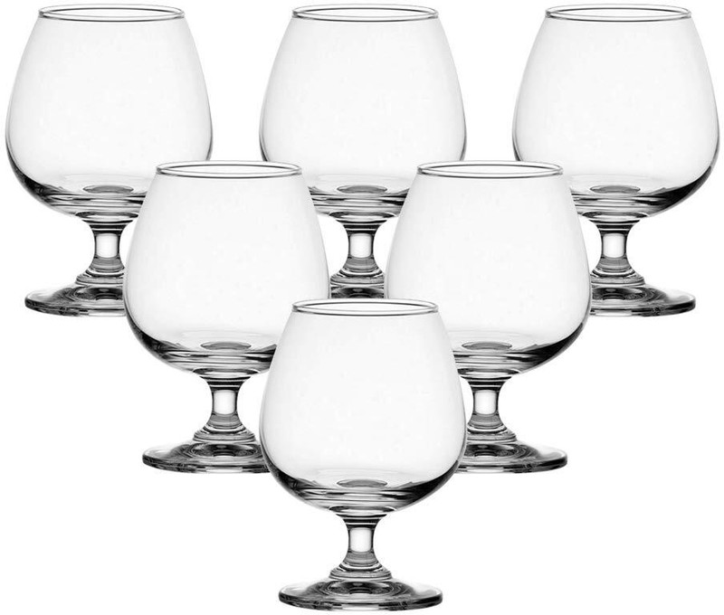 AYUTAS (Pack of 6) 100ML Brandy Glasses, Snifter, Cognac Glass for Home, Bars & Restaurant Glass Cocktail Glass(100 ml, Glass, Clear)