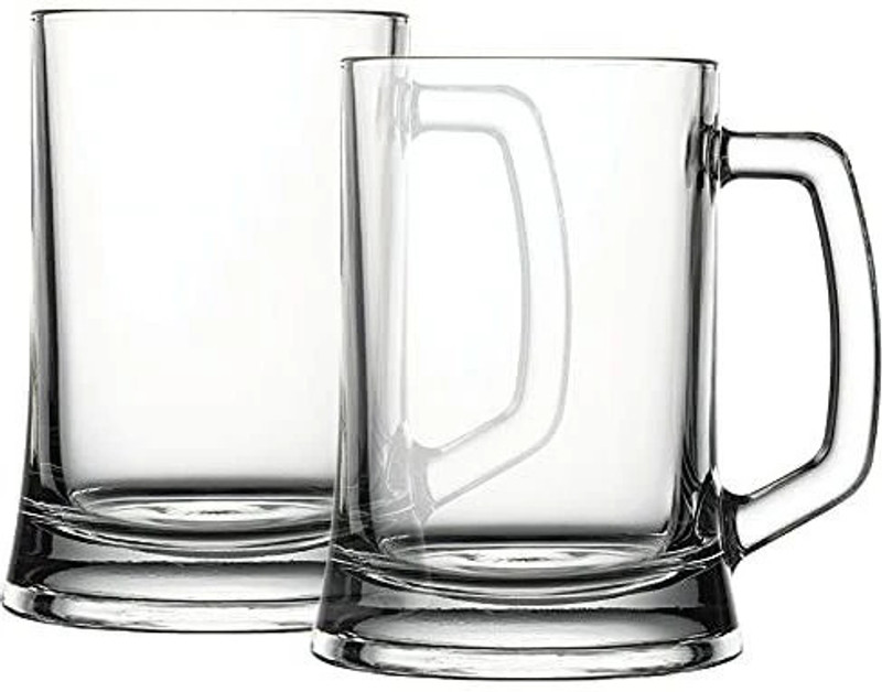 PASABAHCE (Pack of 2) 203452M Glass Set Beer Mug(500 ml, Glass, Clear)