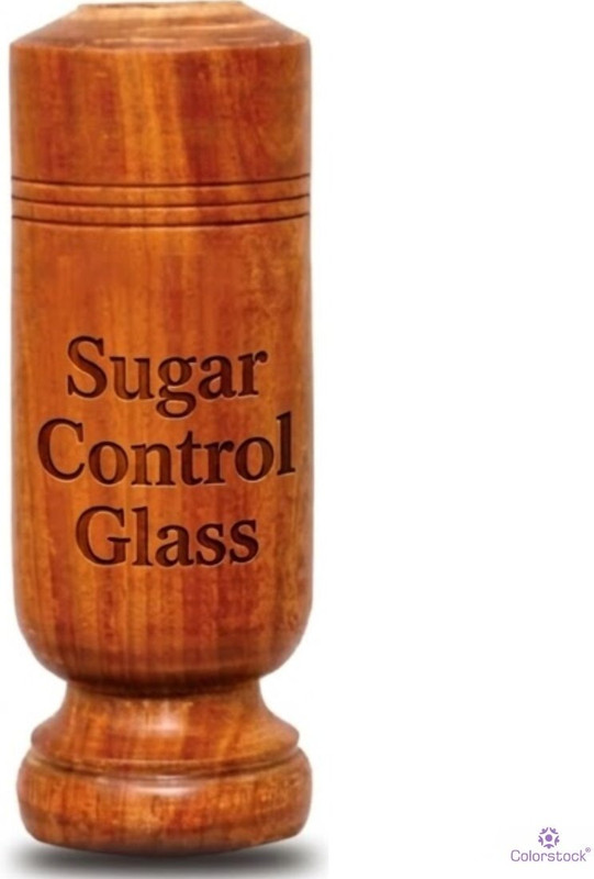 Colorstock Sugar Control Glass - To Natural Eco Wood Cup For Diabetes Care Handcrafted Glass Water/Juice Glass(100 ml, Wood, Light Brown)