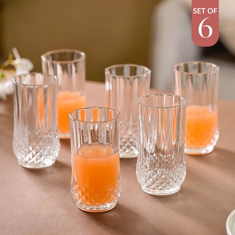 Nestasia (Pack of 6) GBG171G02 Glass Set Whisky Glass(250 ml, Glass, Clear)