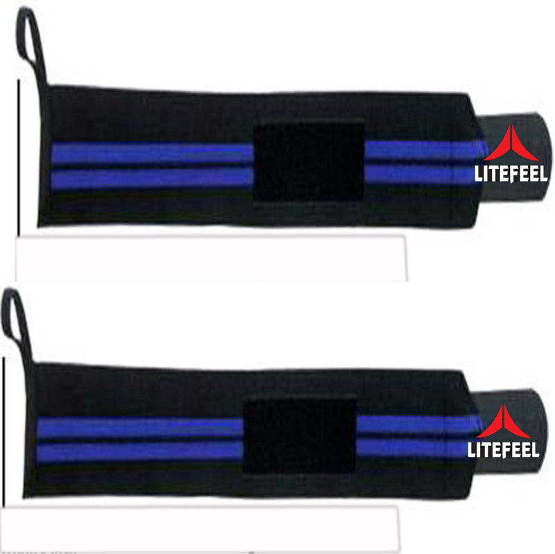 Life Feel Wrist Support Band For Workout Gym Gloves Skating Gloves(Blue)