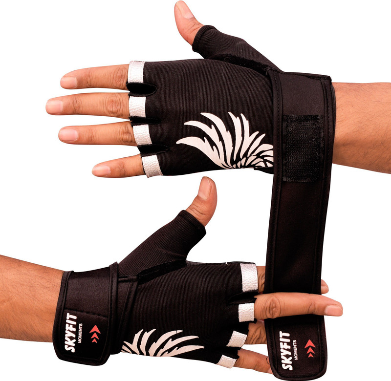 VELLY FIVE GYM GLOVES EXERCISE GLOVES WORKOUT GLOVES HAND GLOVES Skating Gloves(Black)