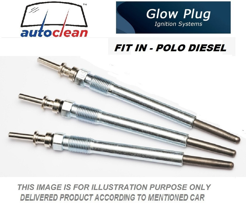 AutoClean DIESEL GLOW PLUG FOR POLO DIESEL - 3 PEC Glow Plug(Pack of3)