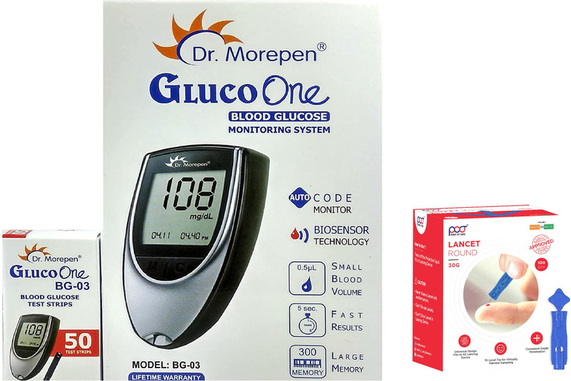 Dr. Morepen bg-03 Glucometer(White)