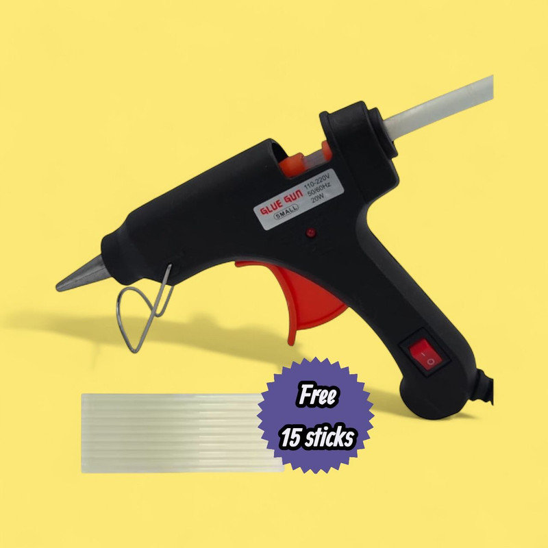 Thryllian Electric Hot Melt Glue Gun Kit | Includes 15 Glue Sticks Standard Temperature Corded Glue Gun(7 mm)
