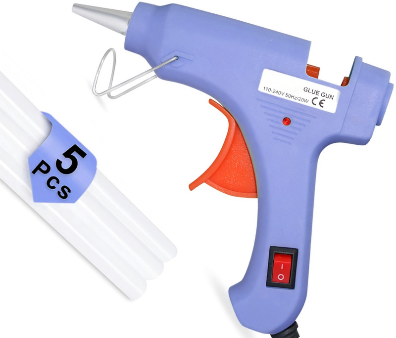 DEGNO Melt glue gun with 7mm glue sticks LED Indicator on/off switch Ideal for crafts. High Temperature Corded Glue Gun(11 mm)