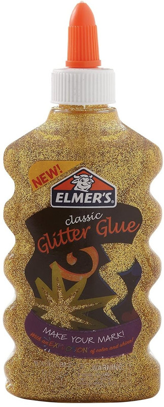 Elmer's Glitter Glue for Student project Classic washable golden Glue(177 ml)