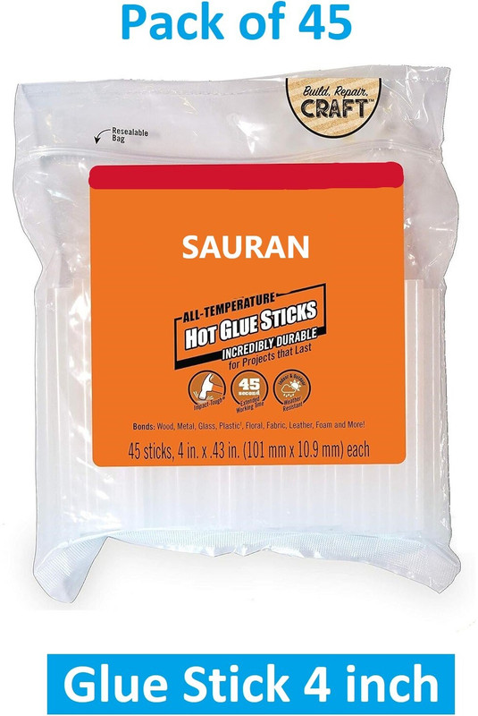 Sauran Pack of 45 Glue Sticks 4 inch Glue(450 ml)