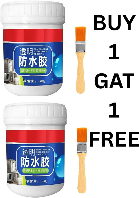 viyagee Glue 300gm with Brush - ransparent WaterprToof Glue(buy 1 gat 1 free) Glue(600 ml)