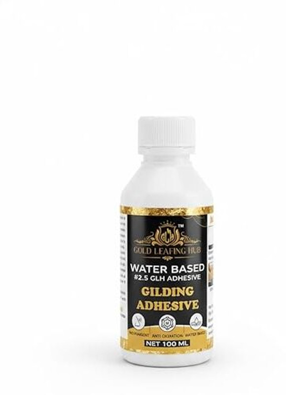 GOLD LEAFING HUB Water Based Gold Leaf Gilding Adhesive Glue(100 ml)