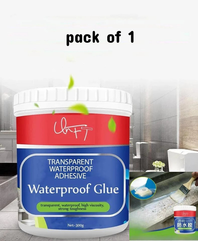 CITYCART Crack Seal Glue with Brush Waterproof Glue for Roof Leakage Tile Wall Repair K1 Glue(300 ml)