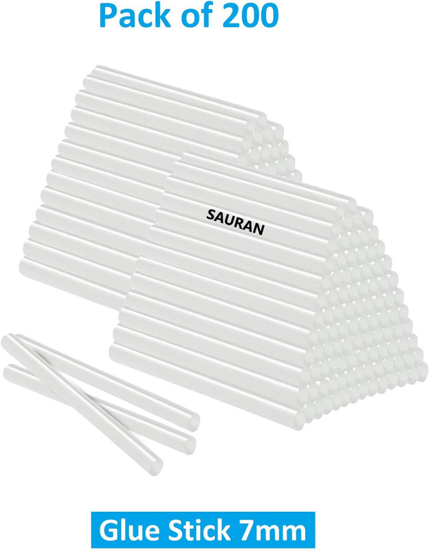 Sauran Pack of 200 Transparent Glue Sticik 7mm Glue(770 ml)
