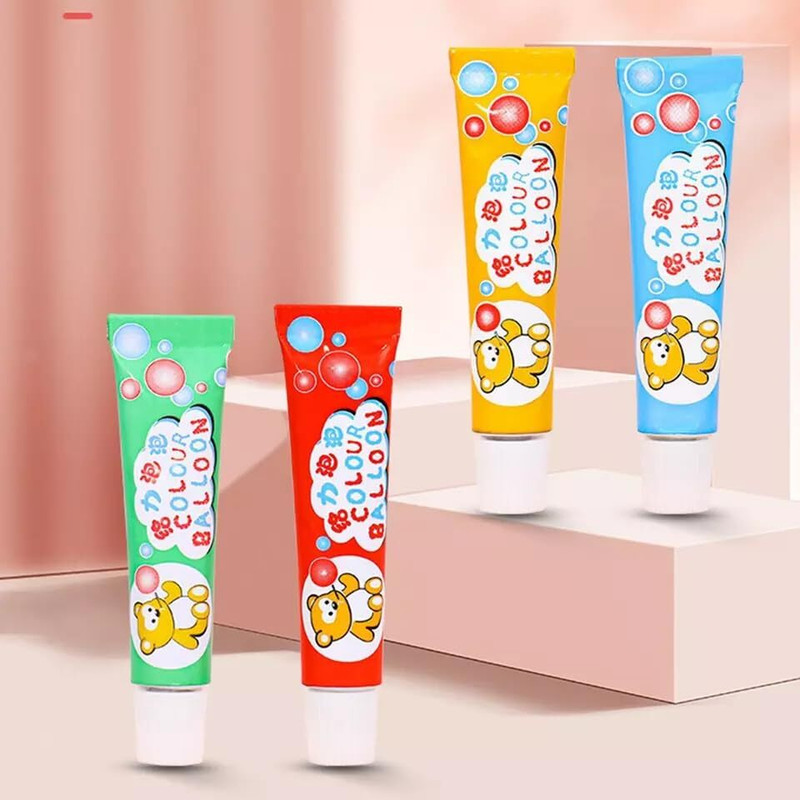 SPMYY Blow Plastic Bubbles Toys (Pack of 3 Tubes) – Large Balloons for Kids DIY Fun Glue(2 ml)