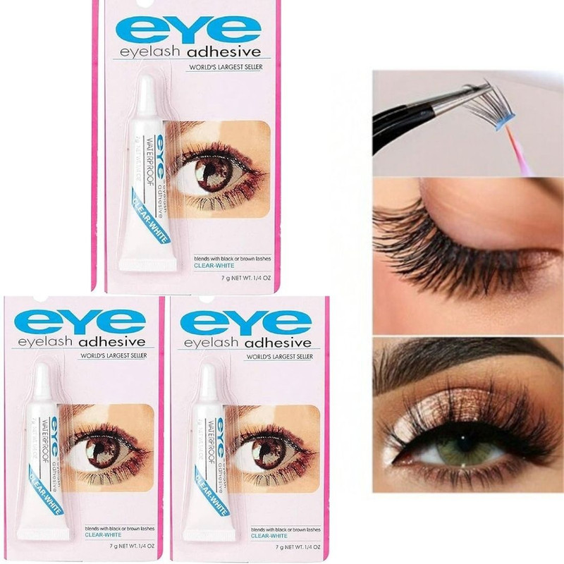 BLUST&FAMME Eyes eyelashes glue pack of 3 Glue(7 ml)