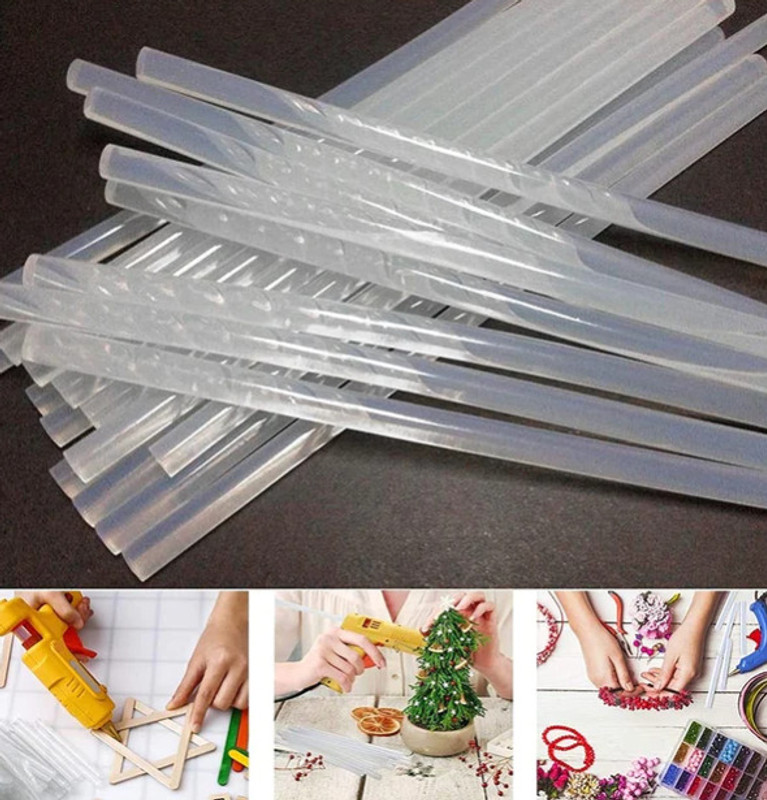 Gree9 Store Hot Melt Transparent Glue SticksWorkfor 20w Glue Gun- 7 MM, Pack of 10 Standard Temperature Corded Glue Gun(7 mm)