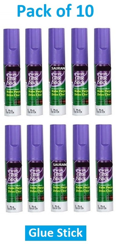 Sauran Pack of 10 Kids Glue Stick Glue(200 ml)