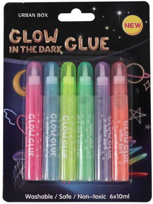 URBAN BOX Glow in the Dark Glitter Water Glue Fast Drying, Water-Based Glitter for Kids Glue(15 ml)