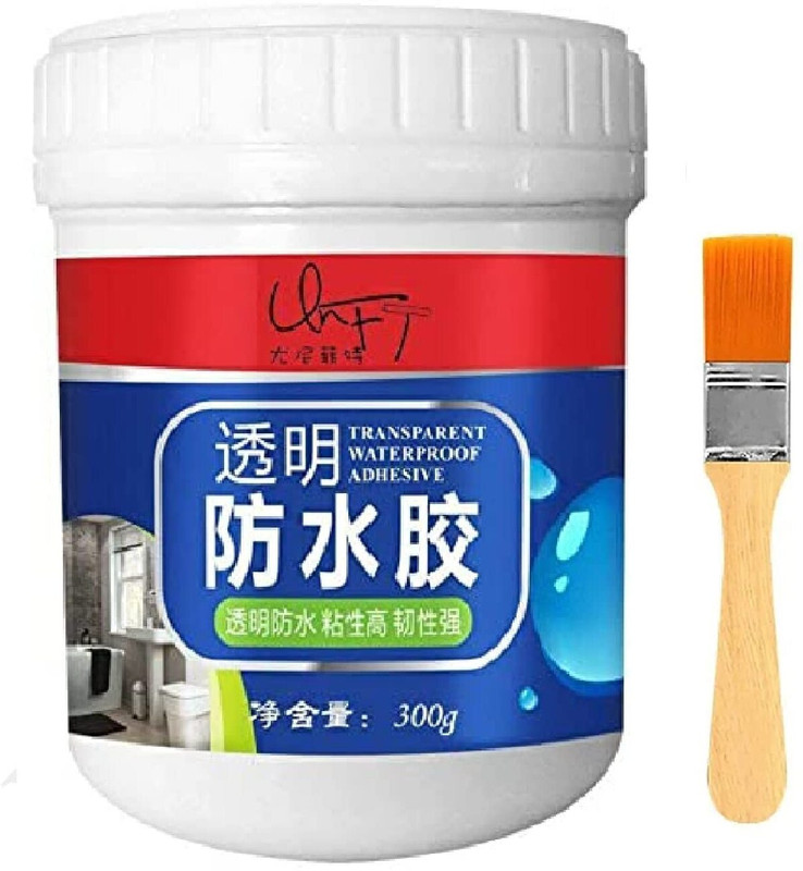krhub Waterproof Glue Clear Waterproof Gel Bathroom Roof Top Concrete Wall Water Glue(300 ml)