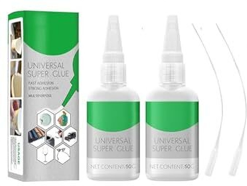 JAMBUVANTI 2 PACK Universal MultiFunctional Adhesive Glue High Strength Oily Instant Repair Glue(60 ml)