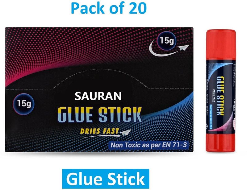 Sauran Pack of 20 Art and Craft Glue Sticks Glue(300 ml)