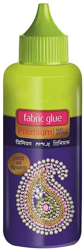 ARTPARASITE 1 Pcs Pidilite Fevicryl Fabric Glue No Stitch Mirror Patchwork Stone Lace Glue(80 ml)